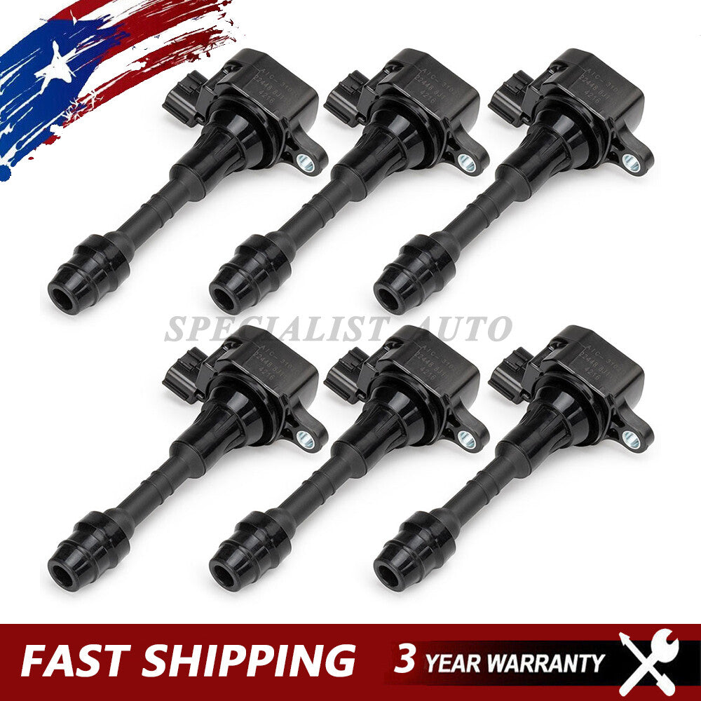 6 Pack 22448-8J115 Ignition Coil for Nissan Frontier Pathfinder Maxima Xterra V6