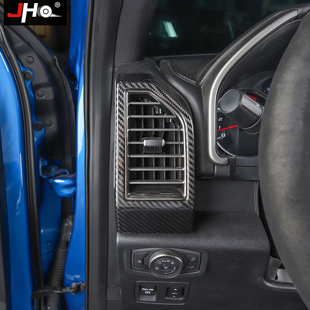 Dry Carbon Fiber Font LightRight Air Vent Outlet Cover for Ford F150 /LTD