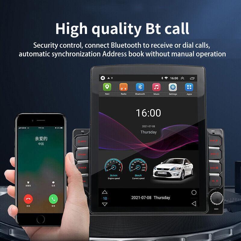 9.7Car Navi Player FM Radio Stereo 2Din Android 9.1 GPS WiFi For iOS/Android
