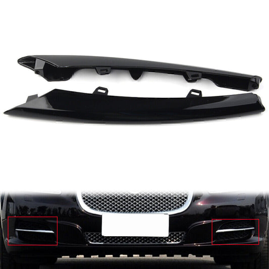 Pair Front Side Grille Gloss Black Molding Trim For 2010-2015 2011 12 for Jaguar XJ