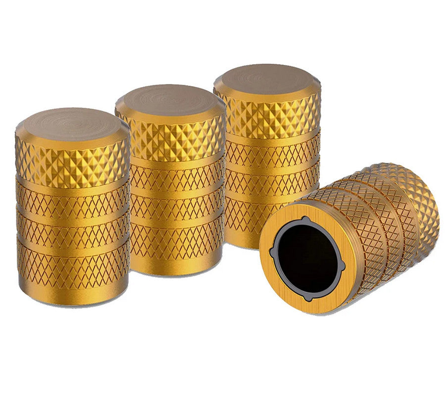 4-piece car tire valve cover rod air dust cover dice silver for Volvo