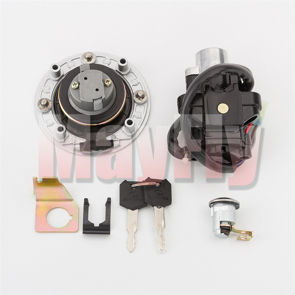 Fit For GSXR600/750/1000 01-03 Ignition Switch Lock Fuel Gas Cap Cover Key Set