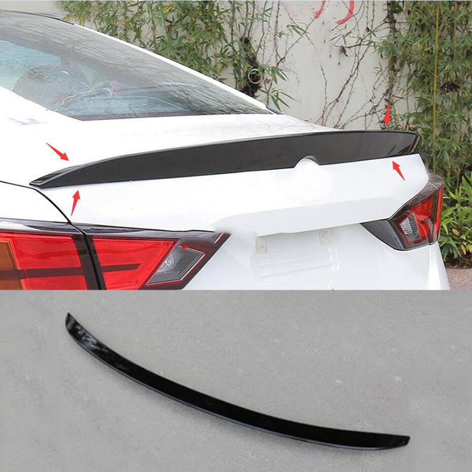for Nissan Altima 2019-2022 Style ABS Glossy Black Trunk Spoiler Wing Trim
