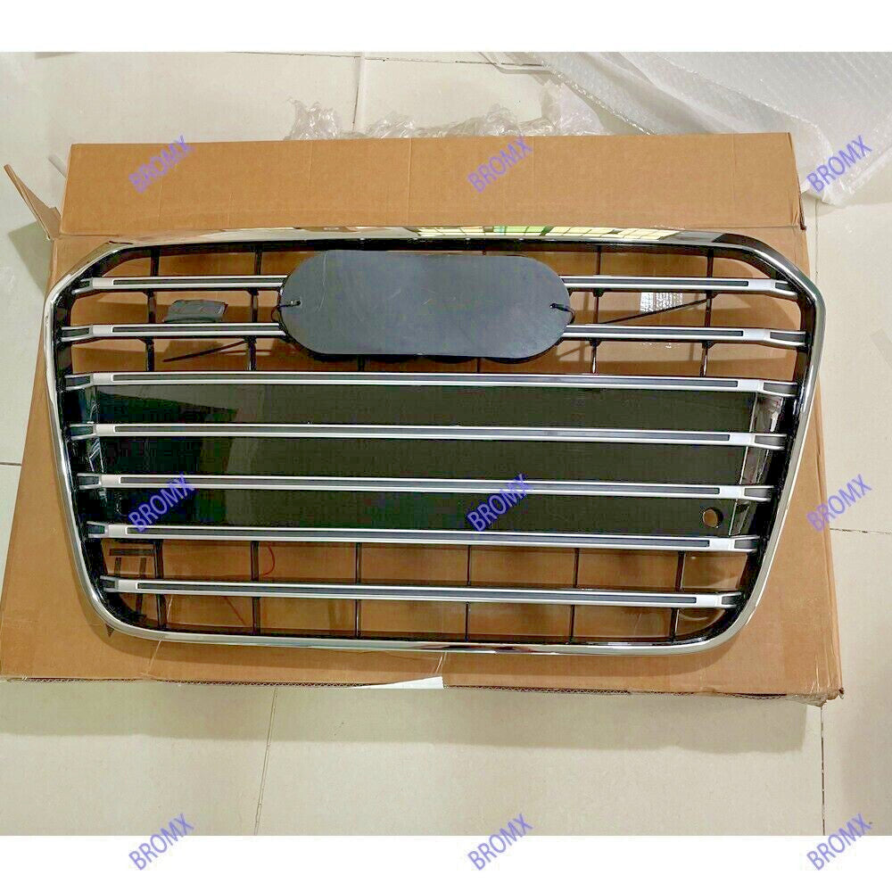 Front Bumper Grille Mesh Grill Fit for Audi A6C7 2012 13 2014 2015 Silver Grille