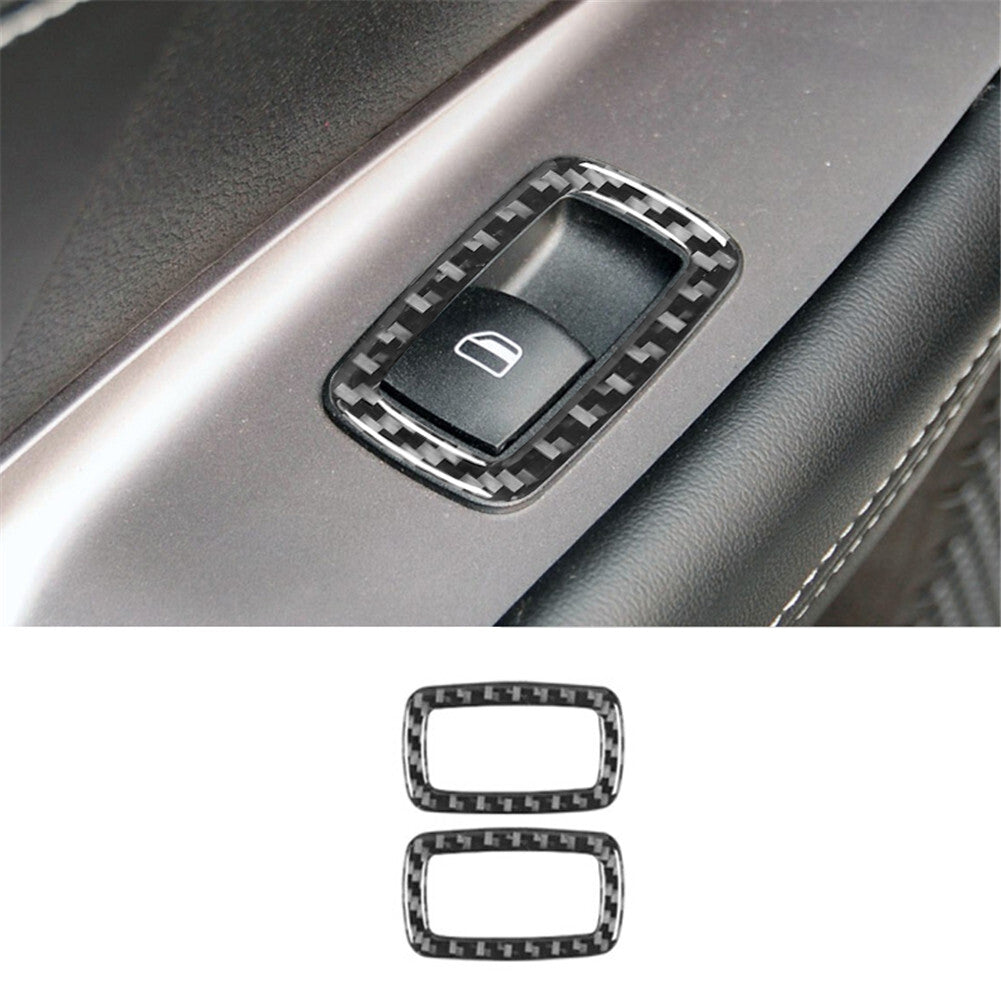 for Dodge Journey 2011-2017 Rear Window Switch Button Trim Cover Carbon Fiber