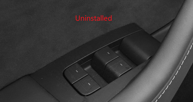 Glossy Black Window Lift Panel Switch Decoration for Tesla Model 3 Y 2017-2023