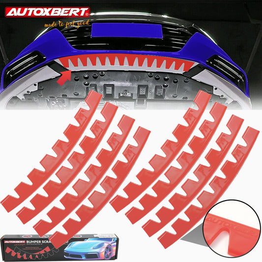 8PCS RED Universal Car Bumper Guard Anti-Scratch Scrape Protector Skid Plate DIY