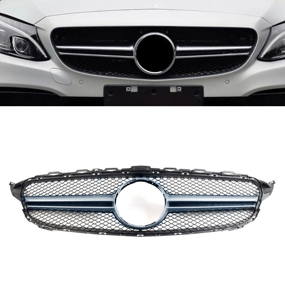 Front Bumper Hood Radiator Grille for Benz C Class W205 2015-2018