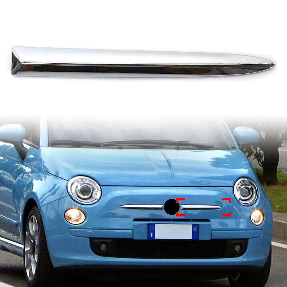 Chrome Front Bumper Upper Grill Moulding Trim Left for FIAT 500 07-15 735455041