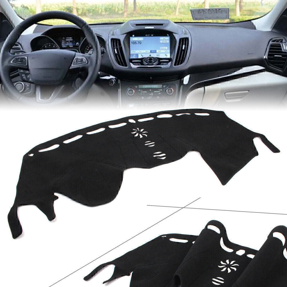 Black Dash Mat Dashboard Cover Dashmat for Ford Escape Kuga 2013-2019 2014 LHD