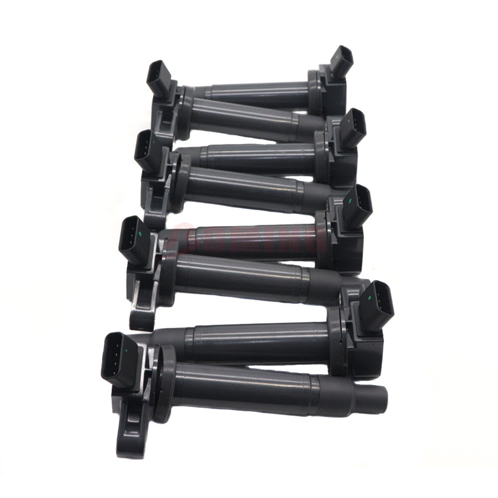 Eight brand new ignition coils suitable for Lexus GS430, GX470, LS430, and for Toyota 4Runner. (Item number: 90919-02230)