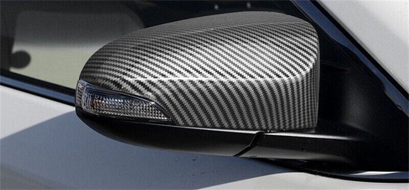 Carbon Fiber Style ABS Rearview Door Mirror Cover Cap for Toyota for Corolla 2014-18