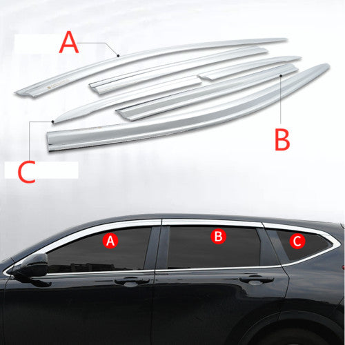 6Pcs for Honda CR-V CRV 2017-2022 Chrome Window Visor Vent Shades Sun Rain Guard