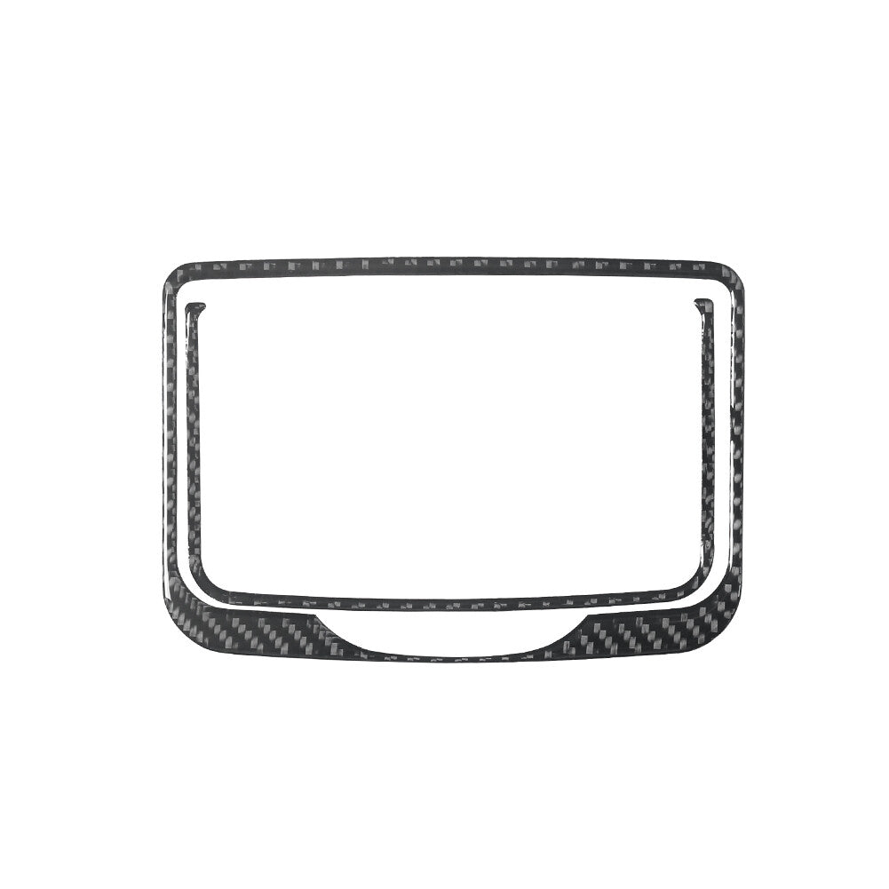 2Pcs Carbon Fiber Interior Rear Center Cupholder Cover Trim for Hyundai Azera