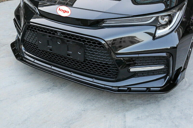 for Toyota for Corolla Sport 2019-2022 Black Front Bumper Lip Spoiler Bodykit Refit