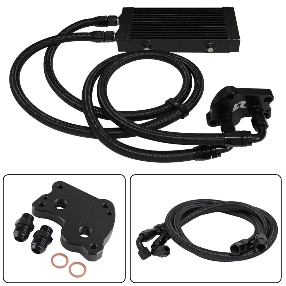 Small Dual Pass Bar  Plate Oil Cooler Kit for BMW for Mini Cooper S R53 R52 R50 BK