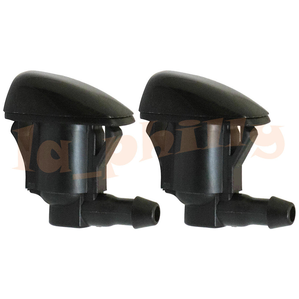 2pcs Front Windscreen Washer Nozzle 85381-44010 Fit for Lexus RX300 Black