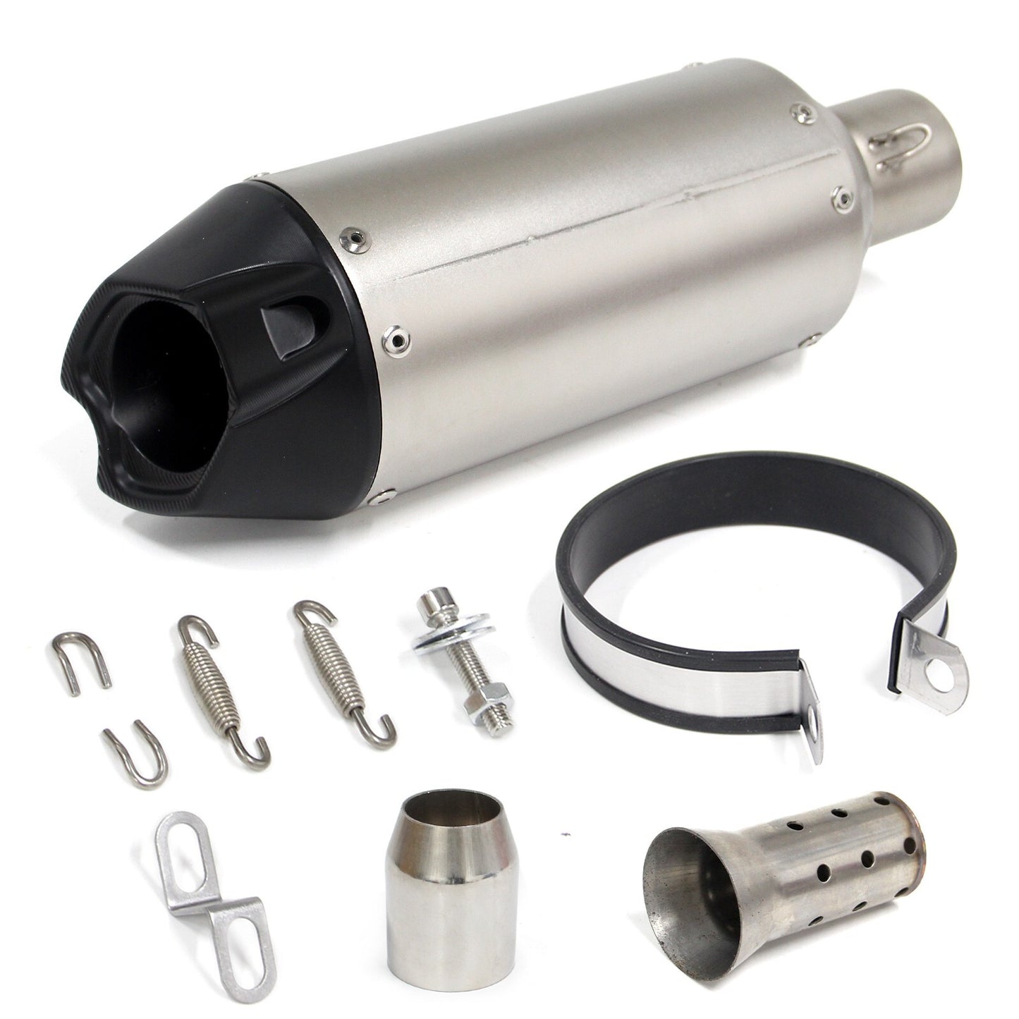 Universal 1.5 caliber 38-51mm Black Exhaust Muffler Pipe Motorcycle Dirt Bike