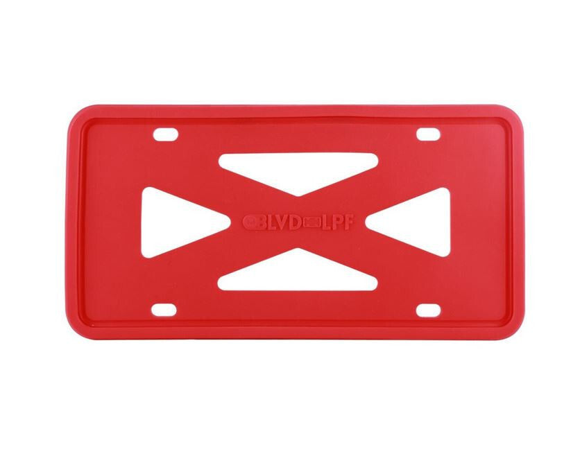 Car license plate frame cover cap, trunk red silicone, suitable for Subaru