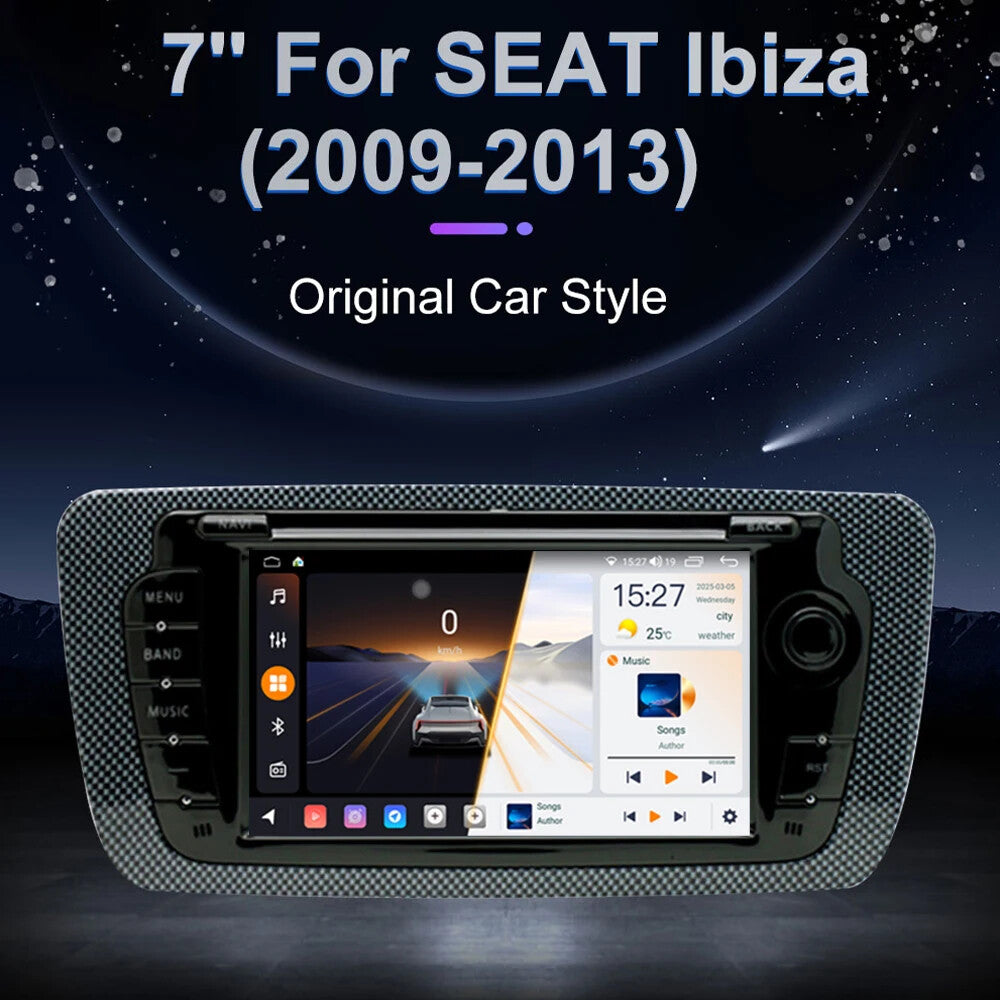 for Seat Ibiza 2009-2013 Android Car Radio CarPlay Multimedia GPS Player Screen