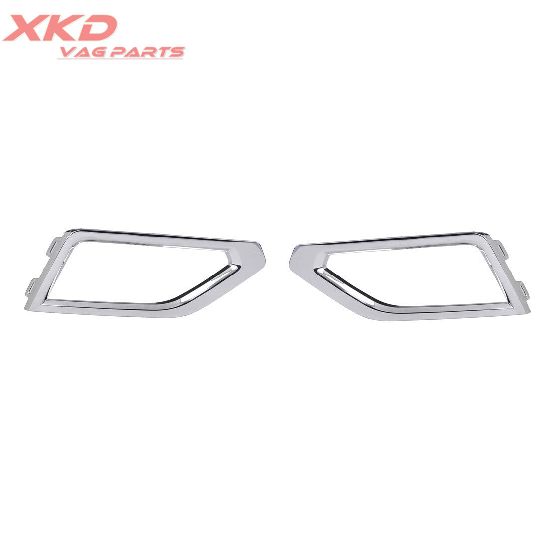 Two chrome-plated front fog light frames and outer grille are available for the for Volkswagen Atlas 2018 and 2019 models.