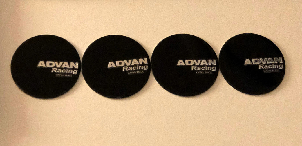 4x45mm Advan Racing Wheel Center Hub Sticker Rim Sticker Black
