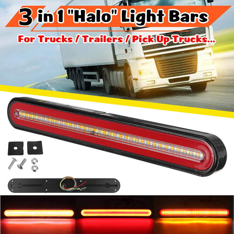 Truck trailer mobile brake turn signal driver stop taillight 24V 126LED light