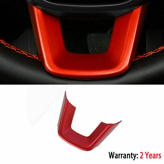 for Honda for Civic 11th 2022-2023 Matte RED ABS Car Steering Wheel Decor Trim Cover