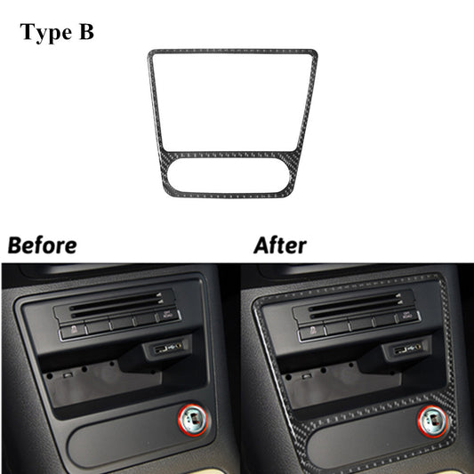 Carbon Fiber Central Control Surround Frame Trim for Volkswagen for Tiguan 2013-2017
