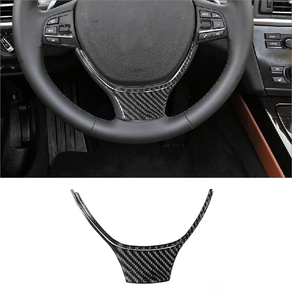 Carbon Fiber Steering Wheel Lower Decorative Cover Trim for BMW 6 Series F12 F13