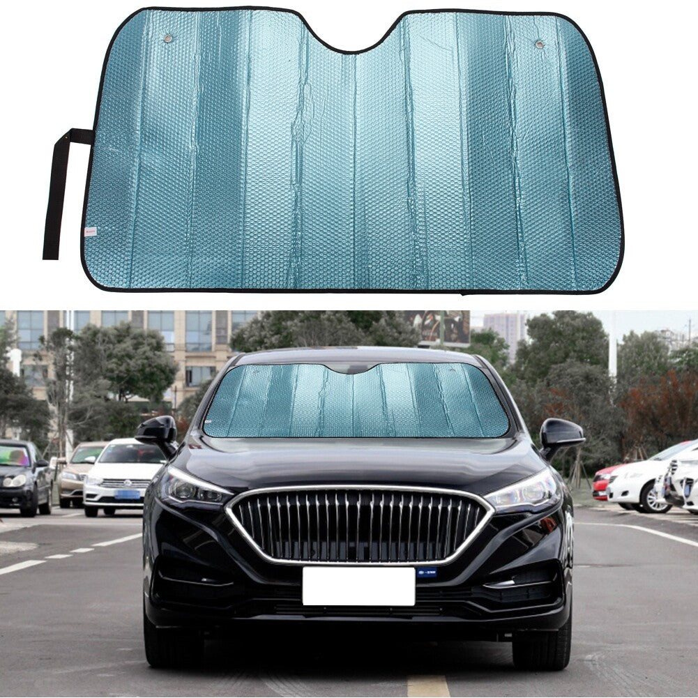 51in Car Front Windshield Sunshade Thicken 5-Layer Bubble Block Heat Sun UV Ray