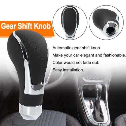 Black Universal Leather Automatic Car Shift Knob Manual Gear Stick Shifter Lever
