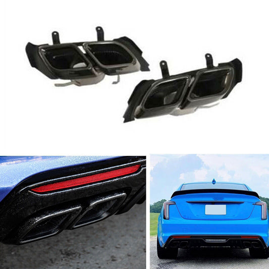 for Cadillac CT5 2020-2022 2021 Car Rear Exhaust Muffler Tail Pipes Tip Kit 2x
