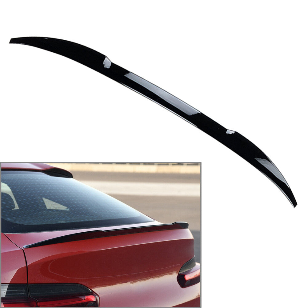 Rear Trunk Spoiler Lip Wing Fit for BMW X4 G02 Xdrive25i/28i/30i/35i M40i 18-21 blk