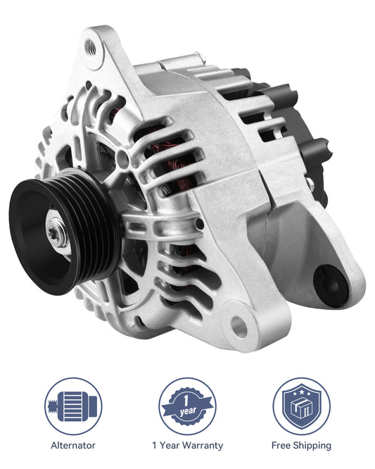 Silver Alternator Fit for 2005-2010 for Kia Sportage EX Sport  LX Sport 37300-37800