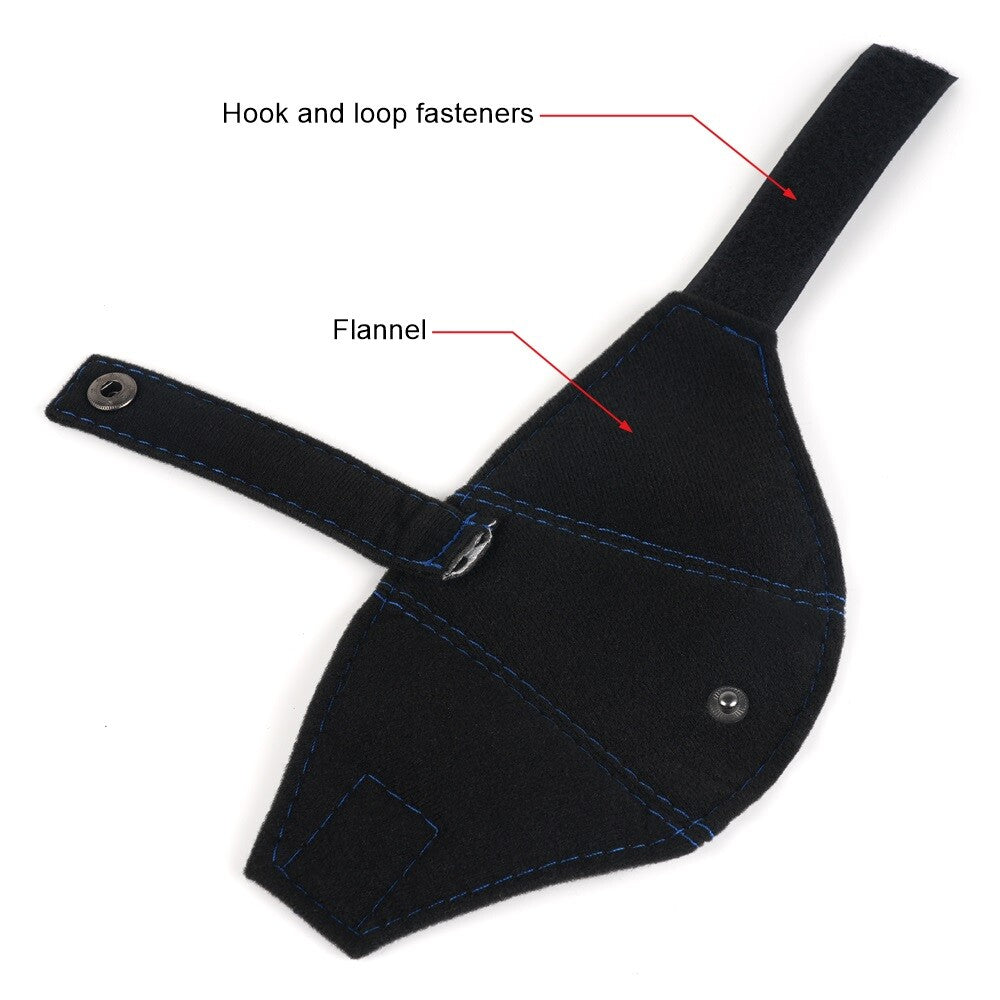 New JDM Flocking Cloth Bucket for Seat Belt Guide Holder Protector w/ Blue Stitching