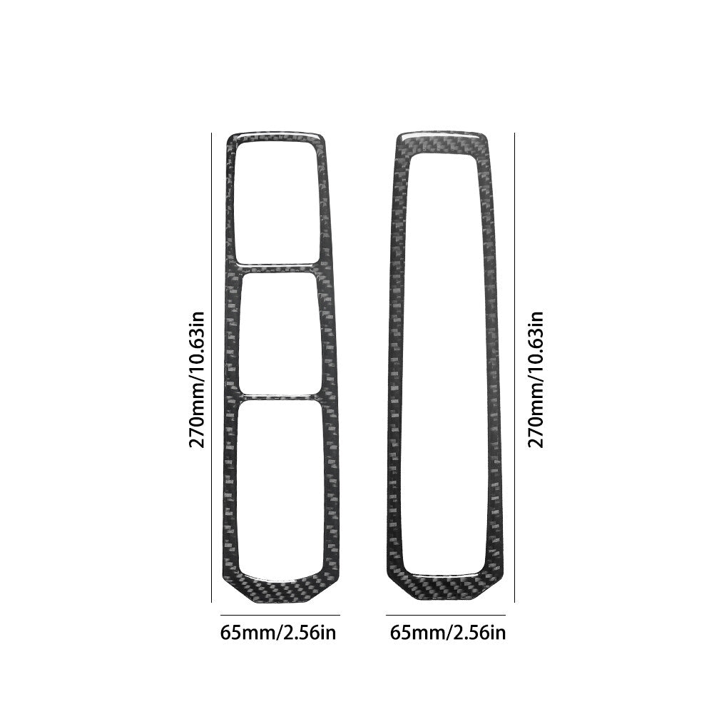 2x Carbon Fiber Front Window lift Control Cover Trim for Cadillac CTS 2003-2007