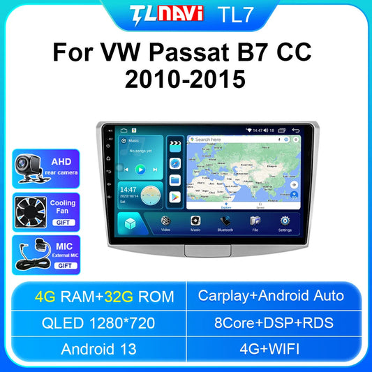 for VW for Volkswagen for Passat Magotan 2010-2015 Car Stereo Radio CarPlay GPS Screen
