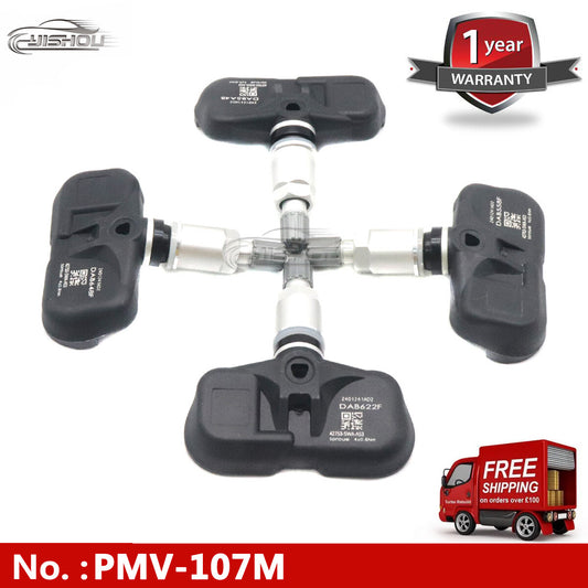 4-pack of tire pressure sensors TPMS 42753-SWA-A53 PMV-107M suitable for Honda Accord CRV 2.4L