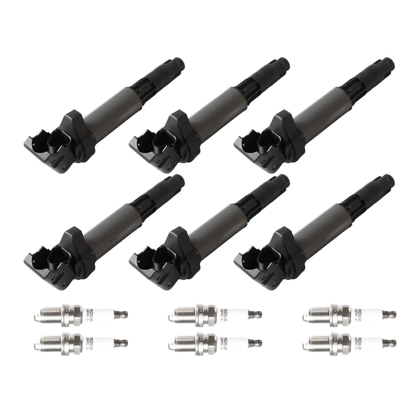 6X Ignition Coil  Iridium Spark Plug for BMW 330Ci 325i 525i 745i X3 X5 UF522