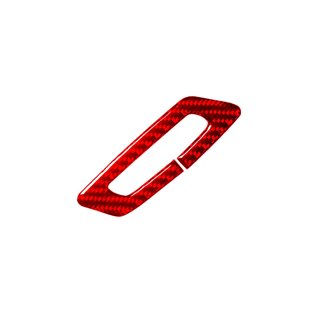 Red Carbon Fiber Memory for Seat Control Cover Trim for Chevy Camaro 2016-2018