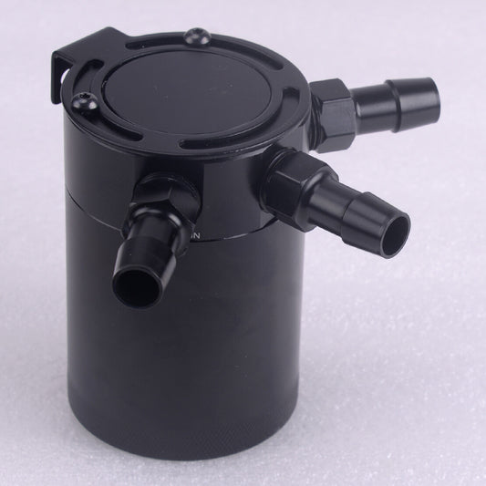 Racing Baffled Aluminum 3-Port Oil Catch Can Tank Reservoir Air-Oil Separator A2