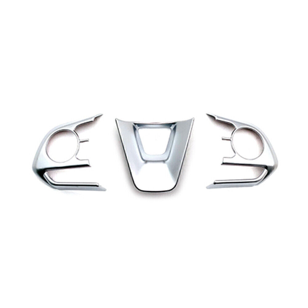 for Toyota for Corolla 2019-2024 Matte Silver 3x Car Steering Wheel Trim Cover Frame