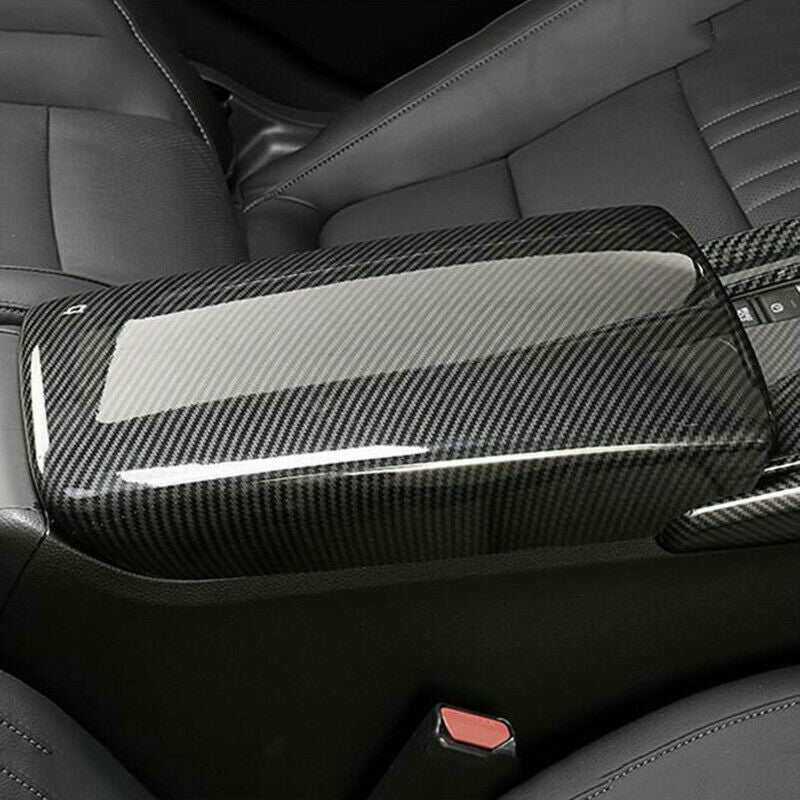 1P for Honda Accord 2018-2022 Carbon Fiber Armrest Box Moulding Panel Cover Trim