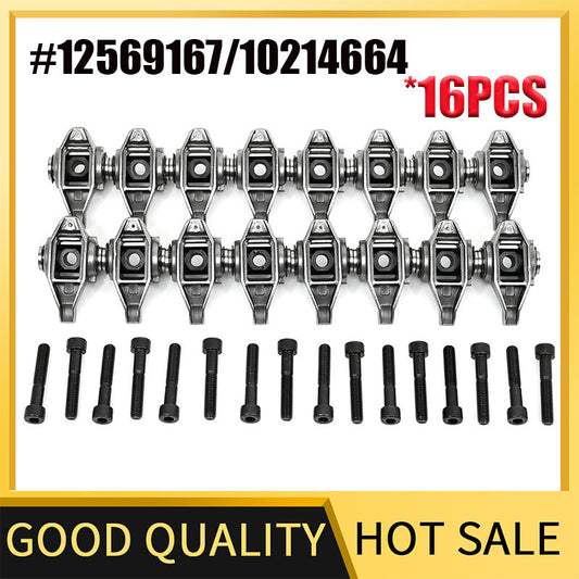 Set 16 Rocker Arms w/ Upgraded Trunion Installed 4.8 5.3 5.7 6.0 Rocker Trunnion