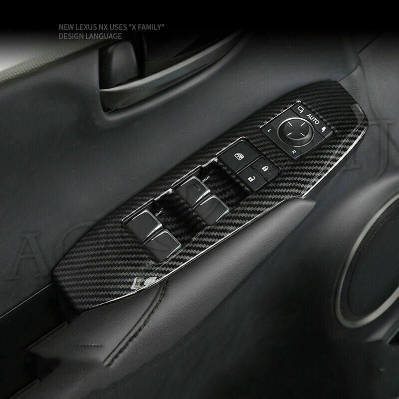 Carbon Fiber Window Lift Moulding Cover Trim for LEXUS NX200T 300H 300 2015-2020