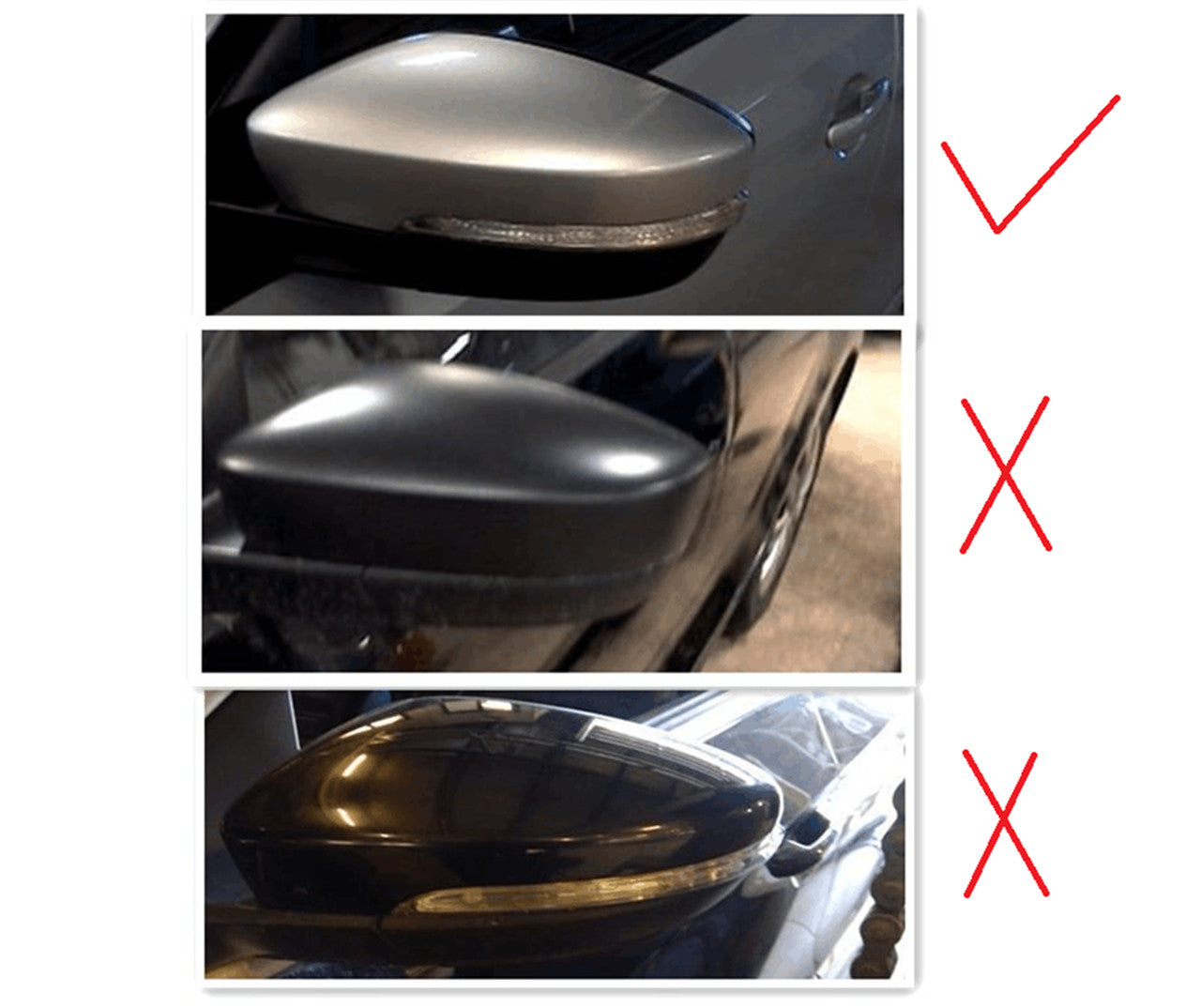 Left & Right Wing Mirror Cover Kit Fit for VW for Jetta Beetle/Cabrio