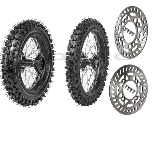 Front Rear 60/100-14 80/100-12 Wheel Rim Tyre KX65 CRF 110cc 125cc 140 Dirt Bike