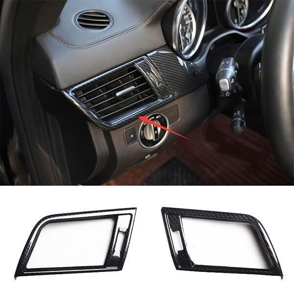 Fit for Benz GLS GLE 2016-19 Carbon Fiber Inner Console LR Air Outlet Vent Trim