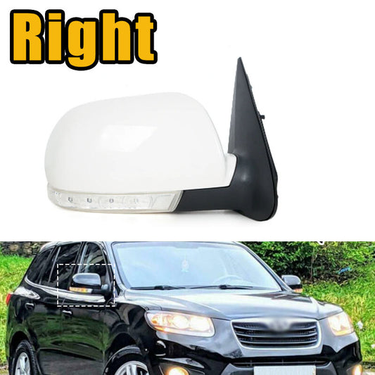 Right Rearview Mirror 8PINS With Lamp White for Hyundai Santa Fe 2.4L 2.7L 07-12